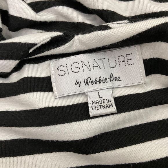 Signature by Robbie Bee Sleeveless Maxi Dress Size L Multi contrasting stripes - Picture 7 of 12